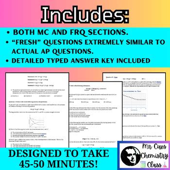 Advanced Placement Ap Chemistry General Equilibrium Unit Exam Test