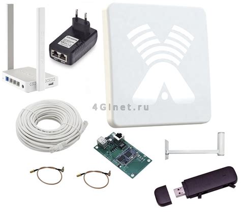 Панельная MiMo антенна 2*20dBi ZETA POE-питание с модемом Е3372 ...