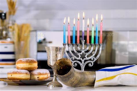 Candle light during Hanukkah celebrations Hanukkah Jewish religion ...