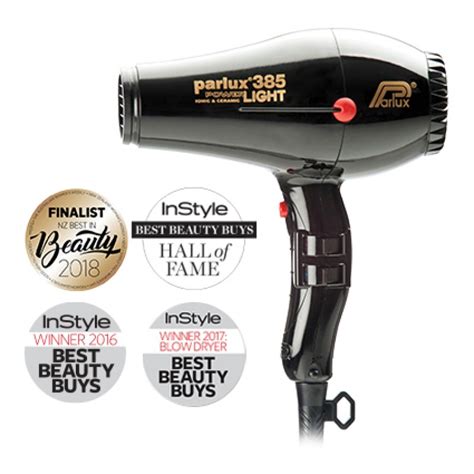 Parlux 385 Power Light Ceramic And Ionic Hair Dryer 2150W Black