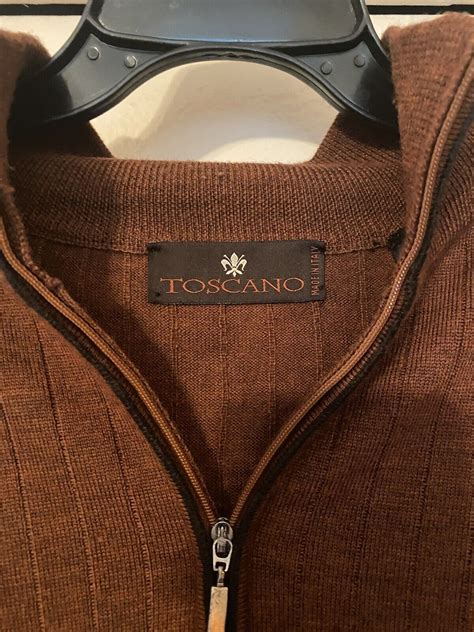 Vintage Toscano Sweater Pullover Mens L Large Merino Wool Crew Neck