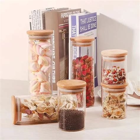 Good Airtight Screw Hand Blown Boro Silicate Glass Food Storage Jar