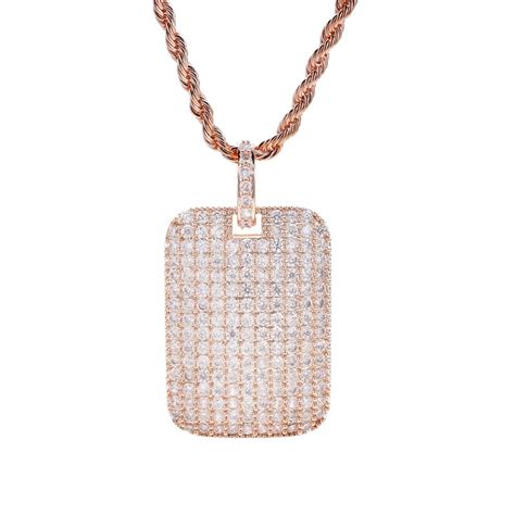 Hip Hop Full Aaa Cz Zircon Paved Bling Iced Out Geometric Square