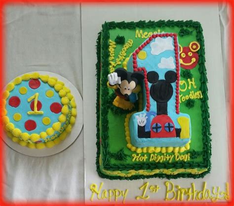 Mickey Mouse Clubhouse 1st Birthday Cake And Smash Cake 1st Birthday