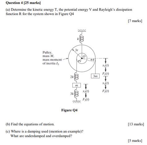 Solved Question 4 25 Marks A Determine The Kinetic Energy Chegg