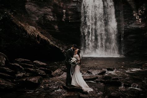 Looking Glass Falls, NC | Boho glam wedding, Wedding photos, Glam wedding