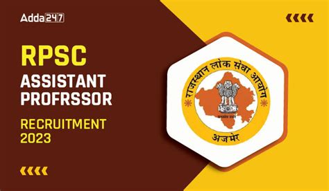 Rpsc Assistant Professor Recruitment Admit Card Out