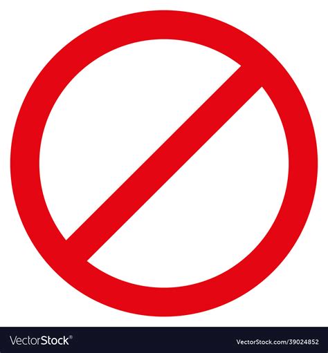 Forbid Flat Icon Symbol Royalty Free Vector Image