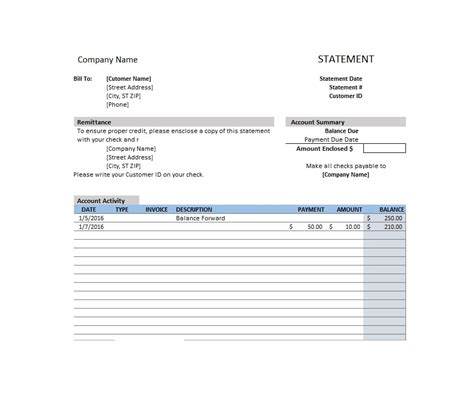 40 Billing Statement Templates Medical Legal Itemized MORE