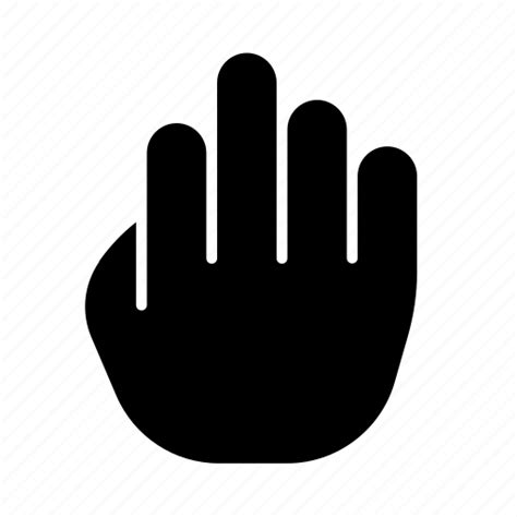 Four Hand Gesture Finger Touch Icon Download On Iconfinder