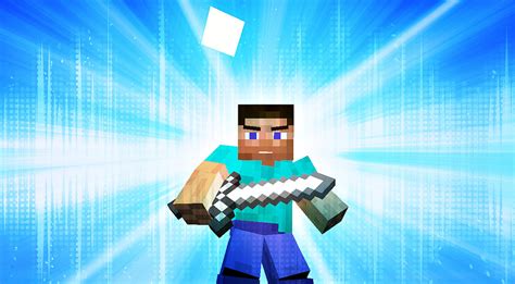 Minecraft Steve Fighting Wallpaper