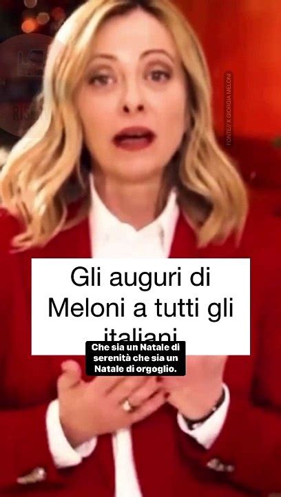 La Premier Meloni Augura Buon Natale A Tutti Gli Italiani Video