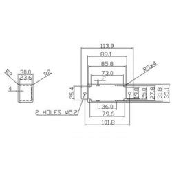 GBS37MF BOITIER ETANCHE EN ALUMINIUM COULE AVEC BRIDE