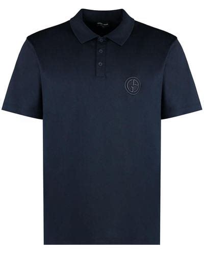 Blue Giorgio Armani T Shirts For Men Lyst