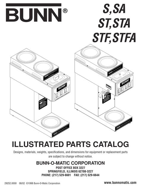 Bunn Ultra 2 Parts Diagram