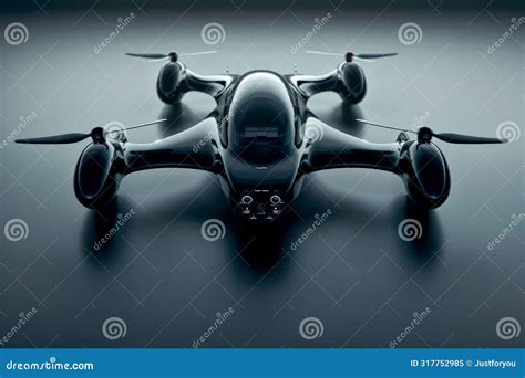 Sleek Futuristic Drone Design In 3d Rendering Generative Ai Stock