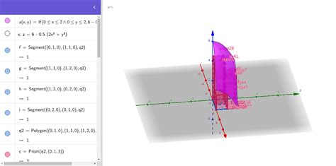 Double Integrals Over Rectangles 2 Geogebra