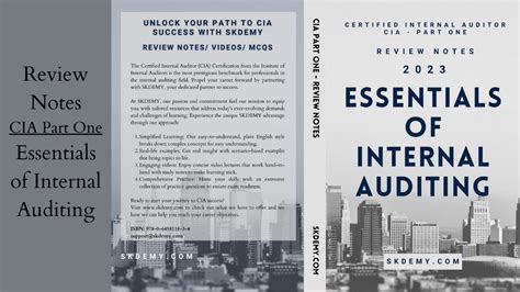 Review Notes Cia Part One Essentials Of Internal Auditing Youtube