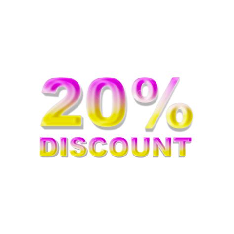 20 Percent Vector Design Images 20 Percent Discount 3d Word On