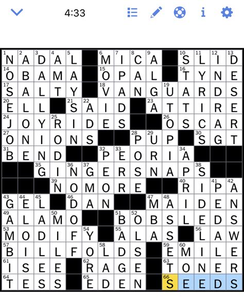 The New York Times Crossword Puzzle Solved Mondays New York Times