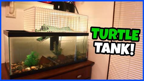 Upgrading My Turtle Tank Above Tank Basking Area Youtube