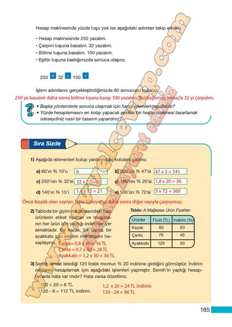 S N F Meb Yay Nlar Matematik Ders Kitab Sayfa Cevaplar