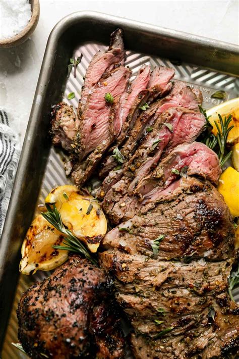 Butterflied Grilled Leg Of Lamb With Lemon Garlic And Rosemary Pwwb