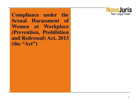 Compliance Under The Sexual Harassment Act