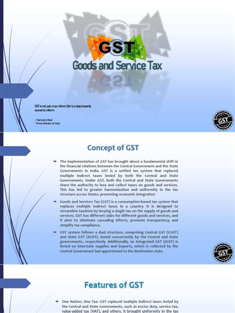 Gst Unit 1 Pdf Taxes Value Added Tax