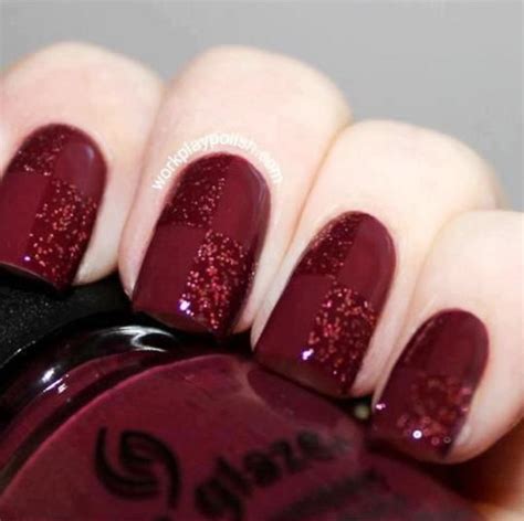 17 Burgundy Nail Designs - fashionsy.com