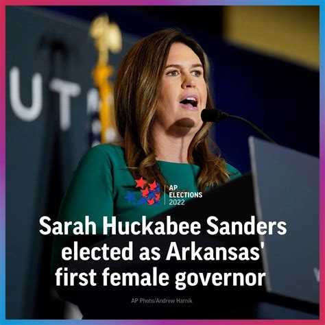 Republican Sarah Huckabee Sanders Becomes The First Female Governor Of Arkansas Sanders Whose