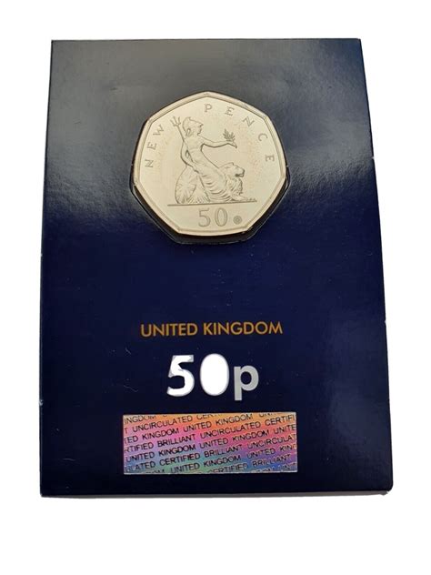 2019 Britannia Fifty Years 50p Privy Mark Pence Coin BUNC On Change