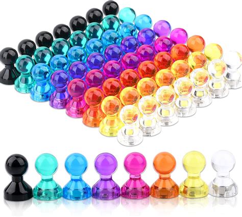 Amazon Colorful Push Pin Magnets 56 Pc Fun Magnetic Push Pins