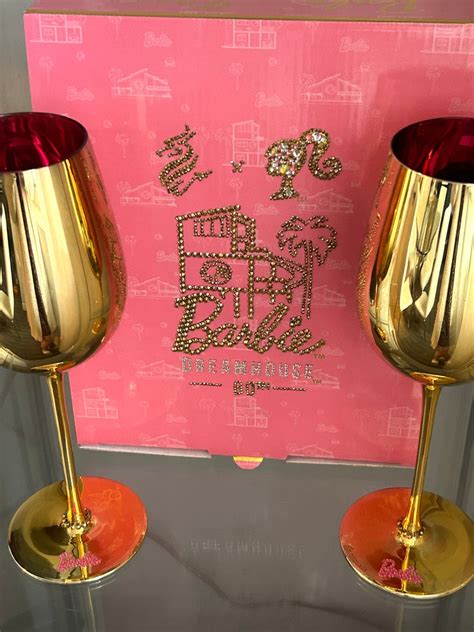 Bedazzled Barbie X Dragon Glassware Wine Glasses Dreamhouse Etsy