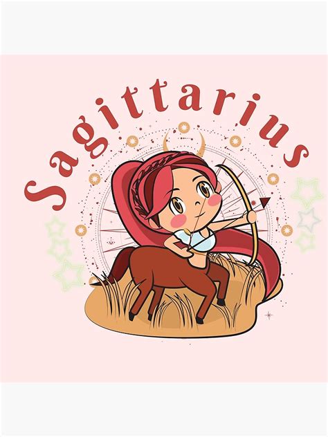 Kawaii Zodiac Sign Sagittarius Girl Poster For Sale By Astroful