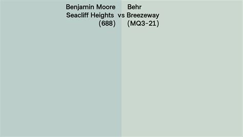 Benjamin Moore Seacliff Heights Vs Behr Breezeway Mq Side