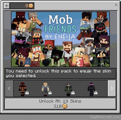 Mob Friends Skin Pack In Minecraft