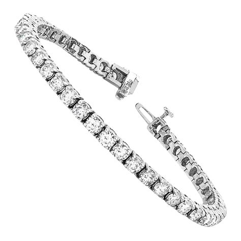 Carat D F Vvs Gia Emerald Cut Tennis Bracelet For Sale At