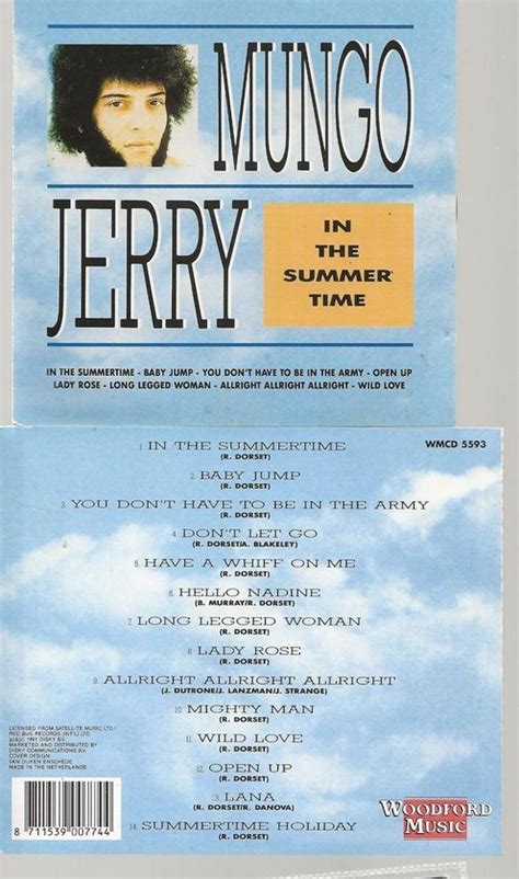 1 CD MUNGO JERRY IN THE SUMMER TIME Mungo Jerry CD Album