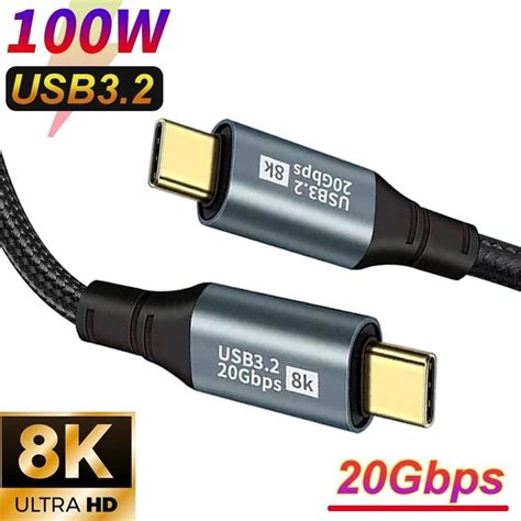 20 Gb S Kabel 8K 100W 5A QC4 0 Thunderbolt 3 USB C Bis Typ C Kaufen