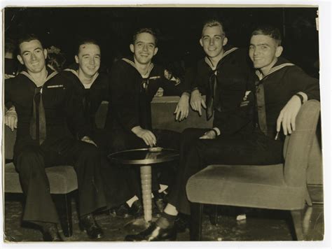 Snapshot of five sailors, location unknown, 194- | The Digital