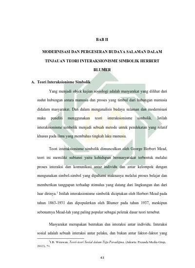 Bab Ii Modernisasi Dan Pergeseran Budaya Salaman Dalam Tinjauan Teori