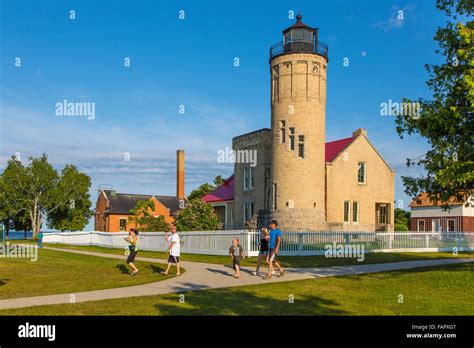 Historic Old Mackinac Point Lighthouse In Michilimackinac State Park In