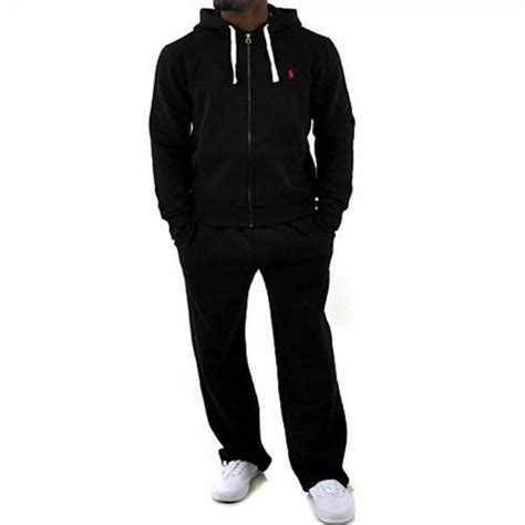 New Mens Classic Ralph Lauren Fleece Tracksuit Set Top And Bottoms S