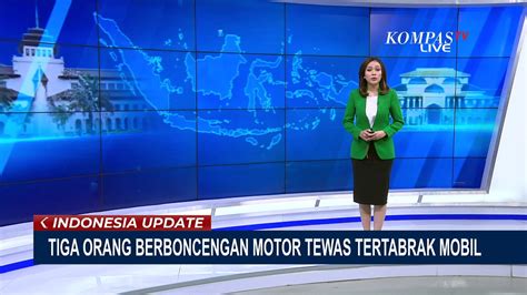 Sopir Diduga Mengantuk Mobil Tabrak Motor Bonceng Tiga Di Kemayoran