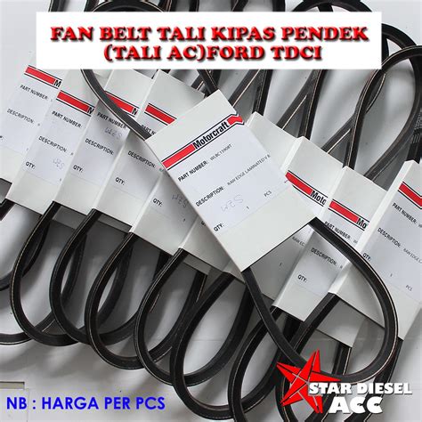 Jual Tali Kipas Ac Fan Belt Ford Everest Ford Ranger Tdci Asli Shopee