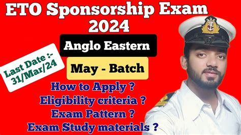 Anglo Eastern Eto Sponsorship Exam May Batch How To Apply