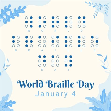 Premium Vector World Braille Day Is January 4 Vector Illustration