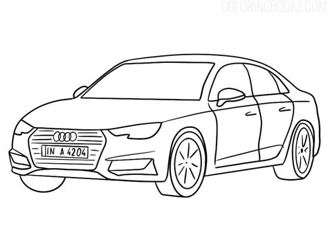 Audi A4 Coloring Page Coloring Books