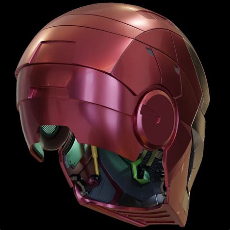 Iron Man Mk5 Helmet 3d Printable Model With Interior Details And Motorization Etsy